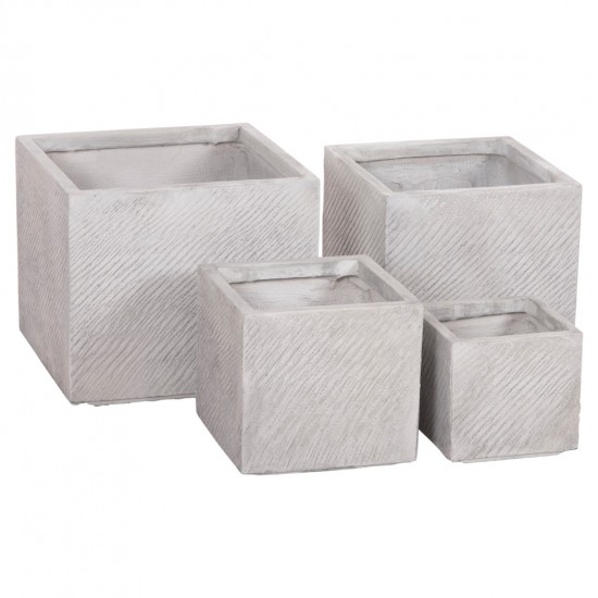 ΣΕΤ 4ΤΜΧ ΓΛΑΣΤΡΕΣ ΤΕΤΡΑΓΩΝΕΣ GARDENER FIBERCLAY ΓΚΡΙ CEMENT 37x37x31.5Υεκ. ΣΕΤ 4ΤΜΧ ΓΛΑΣΤΡΕΣ ΤΕΤΡΑΓΩΝΕΣ GARDENER FIBERCLAY ΓΚΡΙ CEMENT 37x37x31.5Υεκ.
