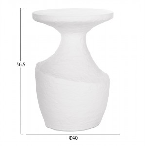 ΣΕΤ ΒΟΗΘΗΤΙΚΑ ΤΡΑΠΕΖΙΑ REBON 2ΤΜΧ FIBER CEMENT ΣΕ ΛΕΥΚΟ--Φ40εκ & Φ27,5εκ