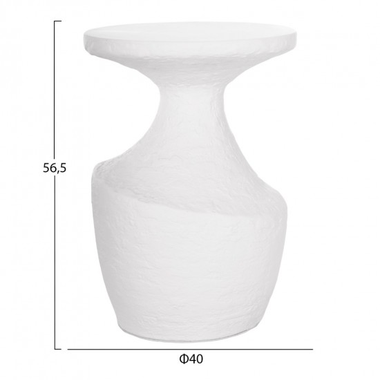 ΣΕΤ ΒΟΗΘΗΤΙΚΑ ΤΡΑΠΕΖΙΑ REBON 2ΤΜΧ FIBER CEMENT ΣΕ ΛΕΥΚΟ--Φ40εκ & Φ27,5εκ