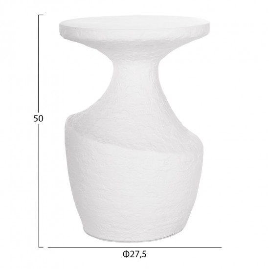 ΣΕΤ ΒΟΗΘΗΤΙΚΑ ΤΡΑΠΕΖΙΑ REBON 2ΤΜΧ FIBER CEMENT ΣΕ ΛΕΥΚΟ--Φ40εκ & Φ27,5εκ