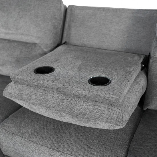 ΣΕΤ ΚΑΝΑΠΕΣ-ΠΟΛΥΘΡΟΝΑ RELAX SYNTHIA ΓΚΡΙ ΥΦΑΣΜΑ-ΗΛ.ΑΝΑΚΛΙΣΗ [L]