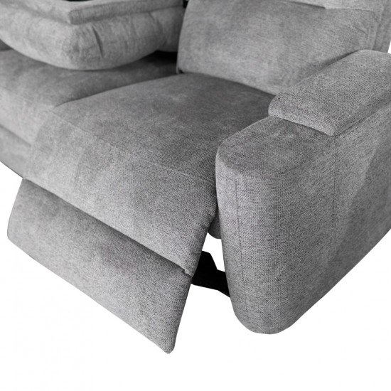 ΣΕΤ ΚΑΝΑΠΕΣ-ΠΟΛΥΘΡΟΝΑ RELAX SYNTHIA ΓΚΡΙ ΥΦΑΣΜΑ-ΗΛ.ΑΝΑΚΛΙΣΗ [L]