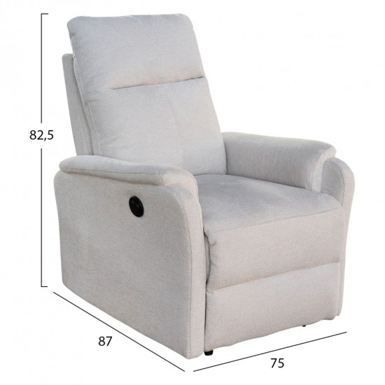 ΣΕΤ ΚΑΝΑΠΕΣ-ΠΟΛΥΘΡΟΝΑ RELAX SYNTHIA ΜΠΕΖ ΥΦΑΣΜΑ-ΗΛ.ΑΝΑΚΛΙΣΗ [R]