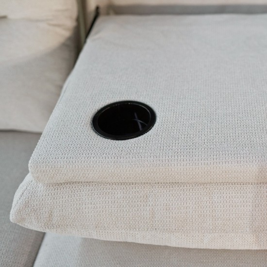 ΣΕΤ ΚΑΝΑΠΕΣ-ΠΟΛΥΘΡΟΝΑ RELAX SYNTHIA ΜΠΕΖ ΥΦΑΣΜΑ-ΗΛ.ΑΝΑΚΛΙΣΗ [R]