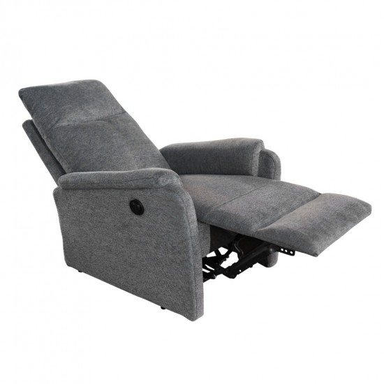 ΣΕΤ ΚΑΝΑΠΕΣ-ΠΟΛΥΘΡΟΝΑ RELAX SYNTHIA  ΓΚΡΙ ΥΦΑΣΜΑ-ΗΛ.ΑΝΑΚΛΙΣΗ [R]