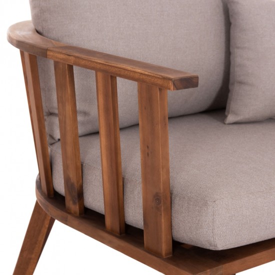 ΣΕΤ ΣΑΛΟΝΙ ΕΞΩΤ.ΧΩΡΟΥ 4TMX HARRA  ΞΥΛΟ ΑΚΑΚΙΑΣ ΦΥΣΙΚΟ--ΜΑΞΙΛΑΡΙΑ ΛΕΥΚΑ