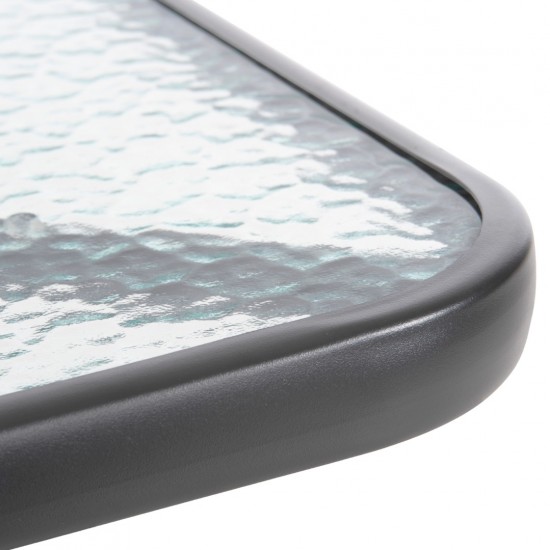 ΣΕΤ ΤΡΑΠΕΖΑΡΙΑΣ 3ΤΜΧ FIGO  2 ΚΑΡΕΚΛΕΣ & ΤΕΤΡΑΓΩΝΟ ΤΡΑΠΕΖΙ 70x70εκ ΓΚΡΙ