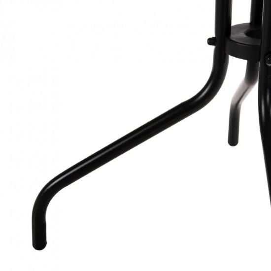 ΣΕΤ ΤΡΑΠΕΖΑΡΙΑΣ 3ΤΜΧ FIGO  2 ΚΑΡΕΚΛΕΣ & ΤΕΤΡΑΓΩΝΟ ΤΡΑΠΕΖΙ 60x60εκ ΜΑΥΡΟ