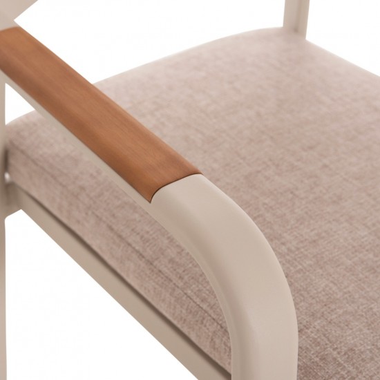 ΣΕΤ ΤΡΑΠΕΖΑΡΙΑΣ ΕΞΩΤΕΡΙΚΟΥ ΧΩΡΟΥ 6 ΘΕΣΕΩΝ ELARA ΜΠΕΖ ΑΛΟΥΜΙΝΙΟ-ΕΠΕΚΤΕΙΝΟΜΕΝΟ ΤΡΑΠΕΖΙ