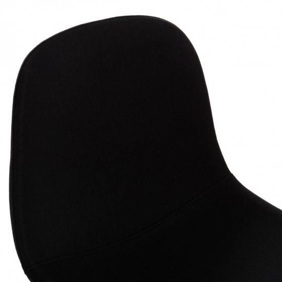 ΣΚΑΜΠΟ ΜΠΑΡ VINCENT ΜΕΣΑΙΟΥ ΥΨΟΥΣ-ΜΑΥΡΟ ΥΦΑΣΜΑ-ΜΕΤΑΛΛΙΚΑ ΠΟΔΙΑ 43x50x92,5Υεκ