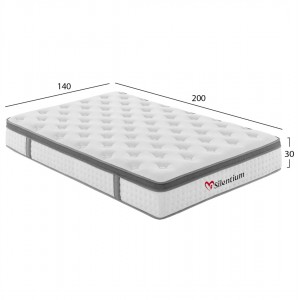 ΣΤΡΩΜΑ ΔΙΠΛΟ SILENTIUM POCKET SPRINGS--ΛΕΥΚΟ 140x200x30Υεκ.