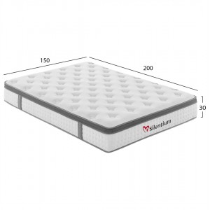 ΣΤΡΩΜΑ ΔΙΠΛΟ SILENTIUM POCKET SPRINGS--ΛΕΥΚΟ 150x200x30Υεκ.