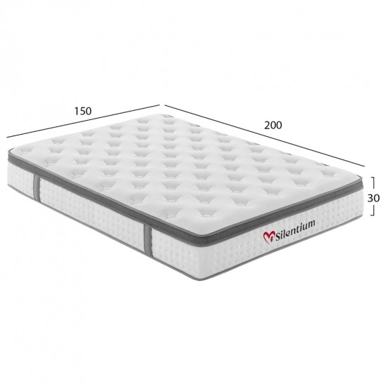 ΣΤΡΩΜΑ ΔΙΠΛΟ SILENTIUM POCKET SPRINGS--ΛΕΥΚΟ 150x200x30Υεκ.
