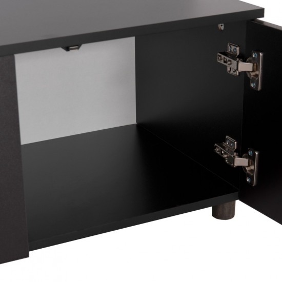 ΣΥΝΘΕΣΗ ΤΗΛΕΟΡΑΣΗΣ DORT ΜΕΛΑΜΙΝΗ ΣΕ ΣΟΝΑΜΑ-ΜΑΥΡΟ 249.5x42.2x199.5Υεκ