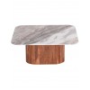 ΤΡΑΠΕΖΙ ΣΑΛΟΝΙΟΥ ΤΕΤΡΑΓΩΝΟ VOLTI ΓΚΡΙ ΜΑΡΜΑΡO-ΞΥΛΟ ΑΚΑΚΙΑΣ 100.5x100.5x40Υεκ