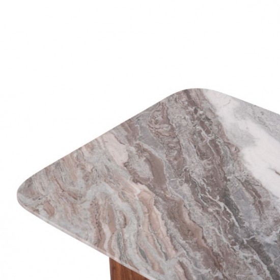 ΤΡΑΠΕΖΙ ΣΑΛΟΝΙΟΥ ΤΕΤΡΑΓΩΝΟ VOLTI ΓΚΡΙ ΜΑΡΜΑΡO-ΞΥΛΟ ΑΚΑΚΙΑΣ 100.5x100.5x40Υεκ