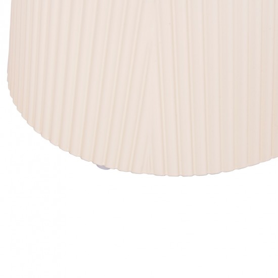 ΤΡΑΠΕΖΑΚΙ ΒΟΗΘΗΤΙΚΟ DENTON MDF TOP ΦΥΣΙΚΟ ΞΥΛΟΥ-ΒΑΣΗ ΛΕΥΚΗ Φ45x51,5Υεκ.