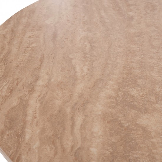 ΤΡΑΠΕΖΙ ΤΡΑΠΕZΑΡΙΑΣ TWIL ΚΕΡΑΜΙΚΟ TOP ΟΨΗ ΤΡΑΒΕΡΤΙΝΑΣ-MDF ΒΑΣΗ Φ126x77Υεκ