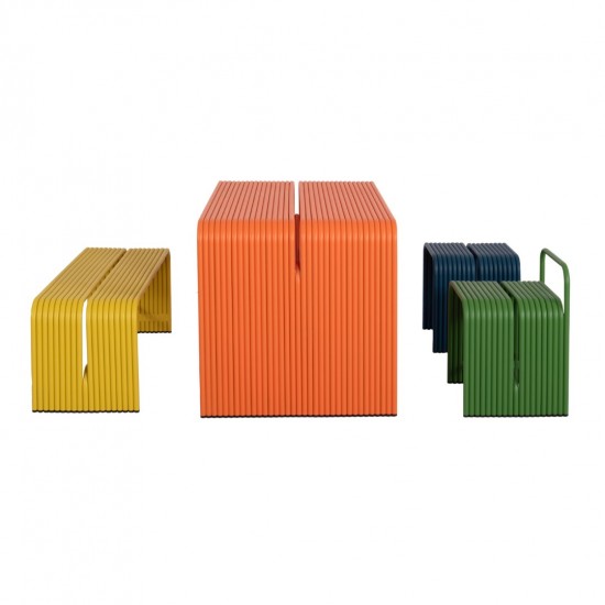 ΤΡΑΠΕΖΙ ΤΡΑΠΕΖΑΡΙΑΣ ΣΕΙΡΑ INTREPID ΑΛΟΥΜΙΝΙΟ ΠΟΡΤΟΚΑΛΙ 121x70x70Υεκ.