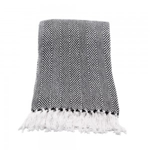 MINTONI ΡΙΧΤΑΡΙ ΔΙΑΚΟΣΜΗΤΙΚΟ 180x240cm ΒΑΜΒΑΚΙ ΜΑΥΡΟ ΛΕΥΚΟ POLYESTER