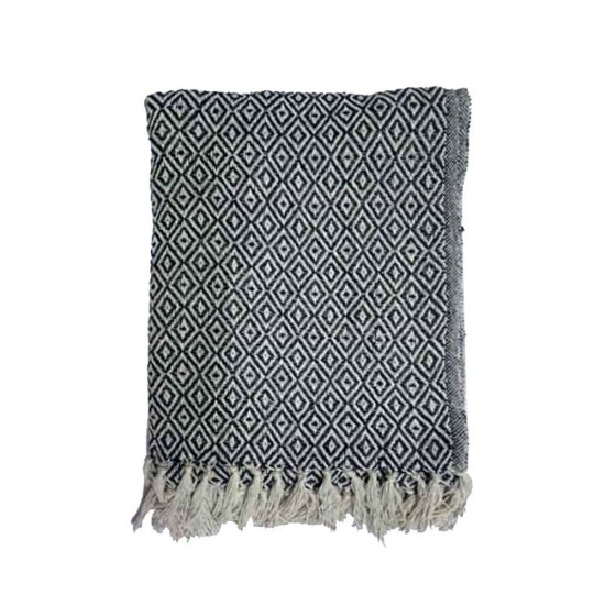 LANCE ΡΙΧΤΑΡΙ ΔΙΑΚΟΣΜΗΤΙΚΟ 180x240cm ΒΑΜΒΑΚΙ ΛΕΥΚΟ ΜΑΥΡΟ POLYESTER