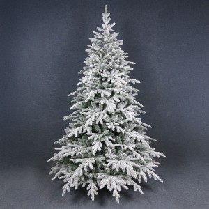 CHRISTMAS DREAMS ΧΡΙΣΤΟΥΓΕΝΝΙΑΤΙΚΟ ΔΕΝΤΡΟ ΧΙΟΝΙΣΜΕΝΟ 130x130x180cm PE/PVC ΠΡΑΣΙΝΟ ΛΕΥΚΟ