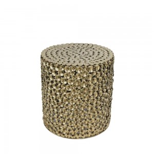 POPPY COFFEE TABLE SET 2ΤΕΜ ΧΡΥΣΟ ANTIQUE 44x44x46.5