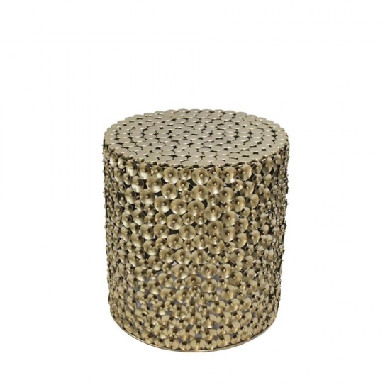 POPPY COFFEE TABLE SET 2ΤΕΜ ΧΡΥΣΟ ANTIQUE 44x44x46.5