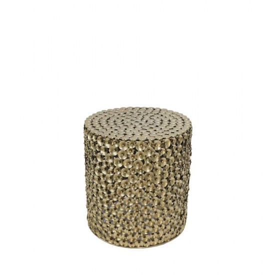 POPPY COFFEE TABLE SET 2ΤΕΜ ΧΡΥΣΟ ANTIQUE 44x44x46.5