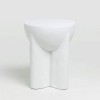 LITHOS HANDLE SIDE TABLE ΛΕΥΚΟ 36.5x36.5x46.5cm
