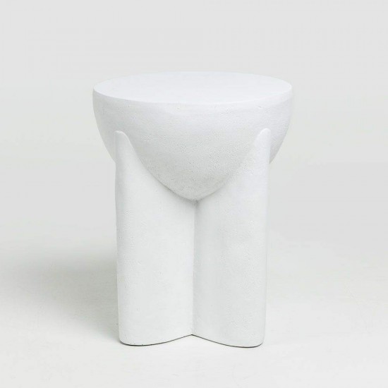 LITHOS HANDLE SIDE TABLE ΛΕΥΚΟ 36.5x36.5x46.5cm