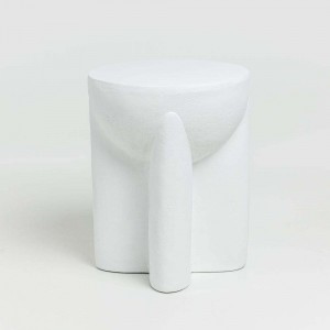 LITHOS HANDLE SIDE TABLE ΛΕΥΚΟ 36.5x36.5x46.5cm