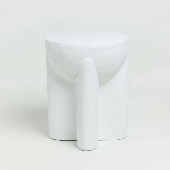 LITHOS HANDLE SIDE TABLE ΛΕΥΚΟ 36.5x36.5x46.5cm