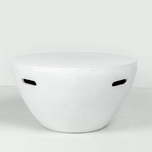 LITHOS CENTRAL COFFEE TABLE ΛΕΥΚΟ 68x68x36cm