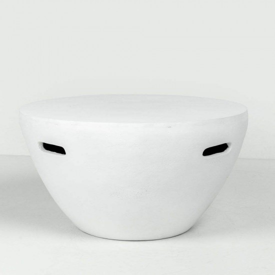 LITHOS CENTRAL COFFEE TABLE ΛΕΥΚΟ 68x68x36cm