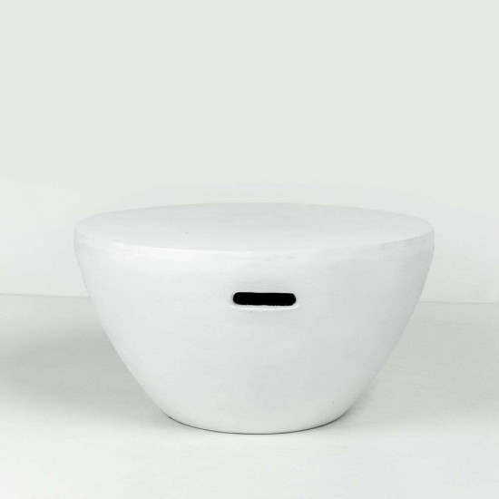 LITHOS CENTRAL COFFEE TABLE ΛΕΥΚΟ 68x68x36cm