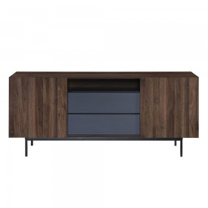 GROOVES ΜΠΟΥΦΕΣ 2ΠΟΡΤΕΣ 2ΣΥΡΤΑΡΙΑ WOTAN OAK ΓΚΡΙ 180x41,5xH80cm