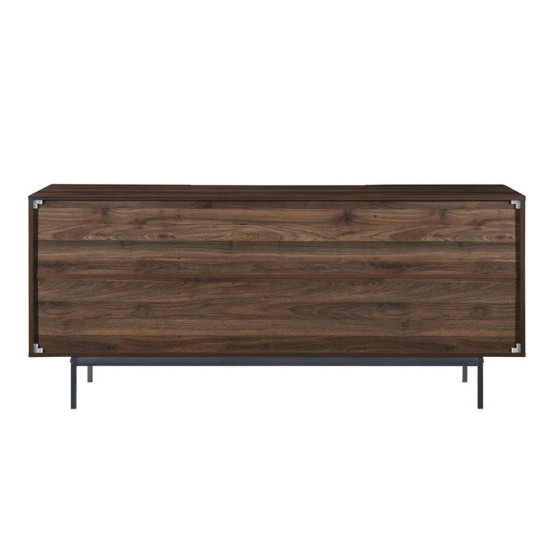 GROOVES ΜΠΟΥΦΕΣ 2ΠΟΡΤΕΣ 2ΣΥΡΤΑΡΙΑ WOTAN OAK ΓΚΡΙ 180x41,5xH80cm