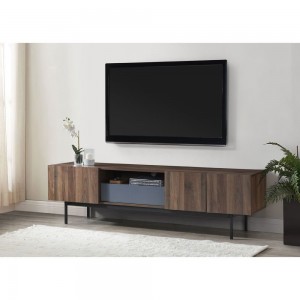 GROOVES TV STAND 2ΠΟΡΤΕΣ 2ΣΥΡΤΑΡΙΑ WOTAN OAK ΓΚΡΙ 180x41,5xH50cm