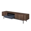 GROOVES TV STAND 2ΠΟΡΤΕΣ 2ΣΥΡΤΑΡΙΑ WOTAN OAK ΓΚΡΙ 180x41,5xH50cm