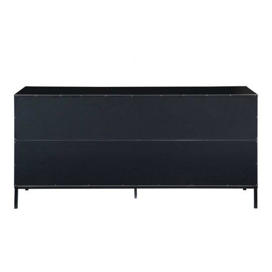 BLACKBIRD ΜΠΟΥΦΕΣ 2ΠΟΡΤΕΣ 3ΣΥΡΤΑΡΙΑ RIVIERA OAK ΜΑΥΡΟ 150x40xH75,5cm