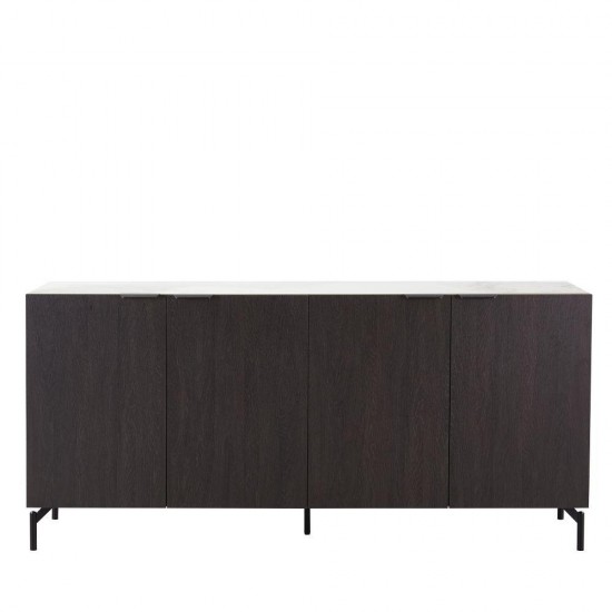 NOTTE ΜΠΟΥΦΕΣ ΜΑΥΡΟ ΛΕΥΚΟ ΠΕΤΡΑ 180x40.5x84cm