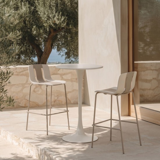 ART ΣΚΑΜΠΟ BAR ΜΠΕΖ OFF WHITE 52.5x52x103cm