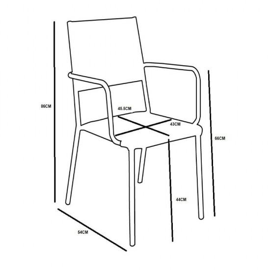 PERTH ΚΑΡΕΚΛΑ ΦΥΣΙΚΟ 55x56xH88cm