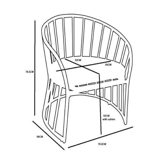 LEON ΠΟΛΥΘΡΟΝΑ ΦΥΣΙΚΟ 77x70xH77cm