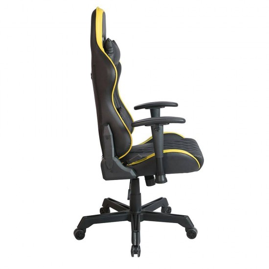 RANGER ΚΑΡΕΚΛΑ GAMING ΓΡΑΦΕΙΟΥ ΜΑΥΡΟ ΚΙΤΡΙΝΟ 52x74xH128/138cm