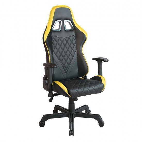 RANGER ΚΑΡΕΚΛΑ GAMING ΓΡΑΦΕΙΟΥ ΜΑΥΡΟ ΚΙΤΡΙΝΟ 52x74xH128/138cm