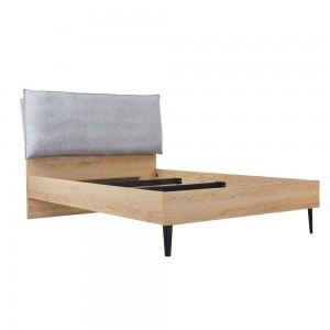 NEON ΚΡΕΒΑΤΙ (ΓΙΑ ΣΤΡΩΜΑ 120x200cm) ΓΚΡΙ ΦΥΣΙΚΟ 127x210x101cm