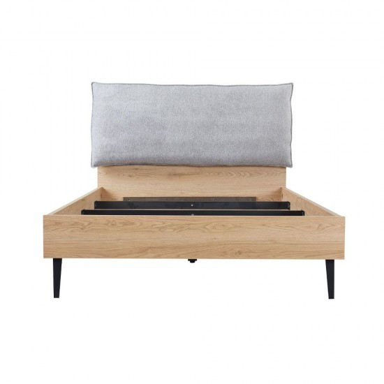 NEON ΚΡΕΒΑΤΙ (ΓΙΑ ΣΤΡΩΜΑ 120x200cm) ΓΚΡΙ ΦΥΣΙΚΟ 127x210x101cm