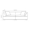 RULER ΚΑΝΑΠΕΣ 3ΘΕΣΙΟΣ ΓΚΡΙ 243x102x68cm RULER ΚΑΝΑΠΕΣ 3ΘΕΣΙΟΣ ΓΚΡΙ 243x102x68cm
